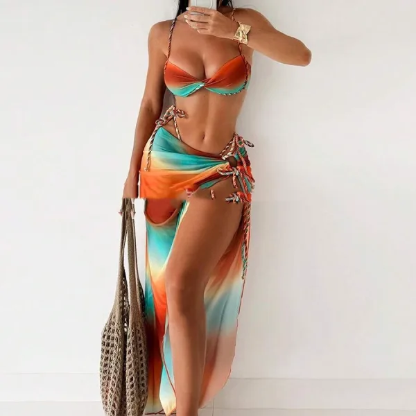 Gradient Braided Rope Bikini Set