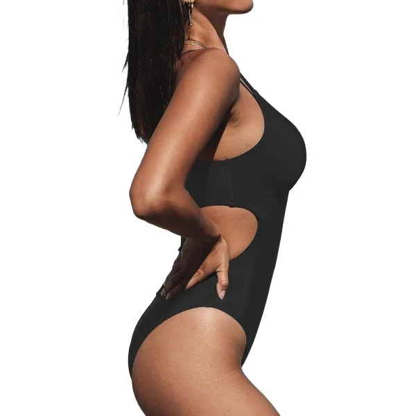 V-Neck Backless One-Piece Swimsuit