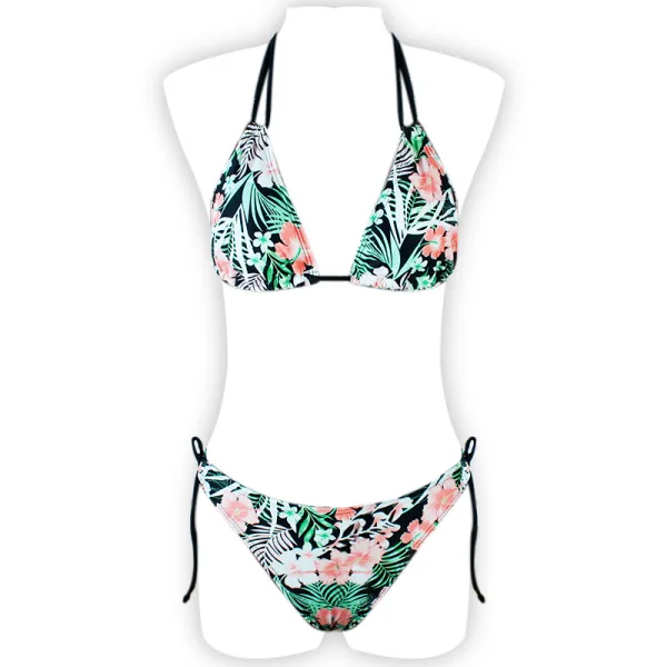 Halter Lace-Back Bikini Set