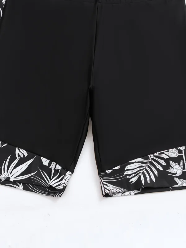 Floral Zipper-Front Bikini Set