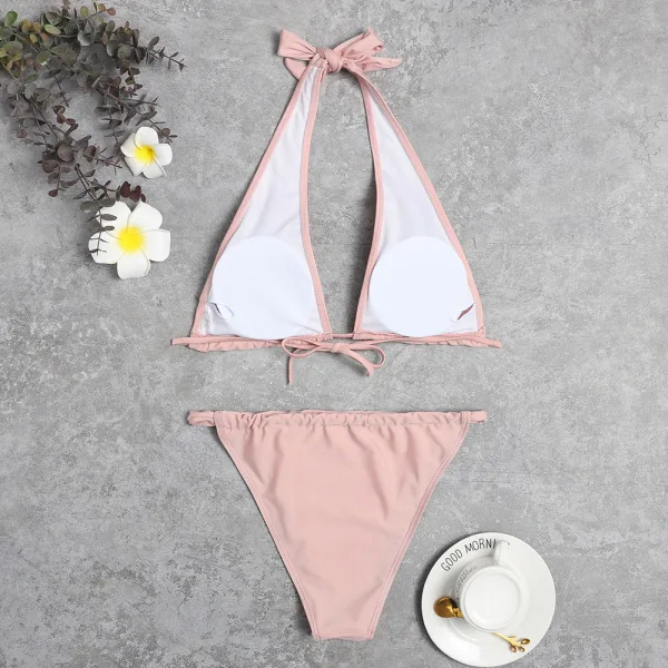 Minimalist Cross-Front Bikini Set