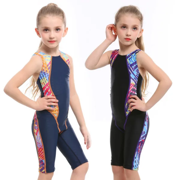 Athletic One-Piece Swimsuit in Classic Solid Tones