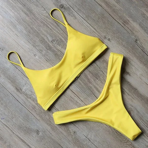 Minimalist Solid Bikini Set
