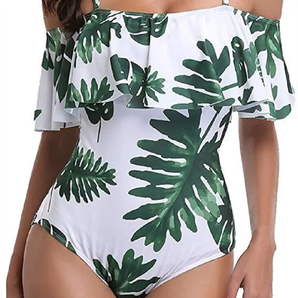 Off-Shoulder One-Piece Swimsuit
