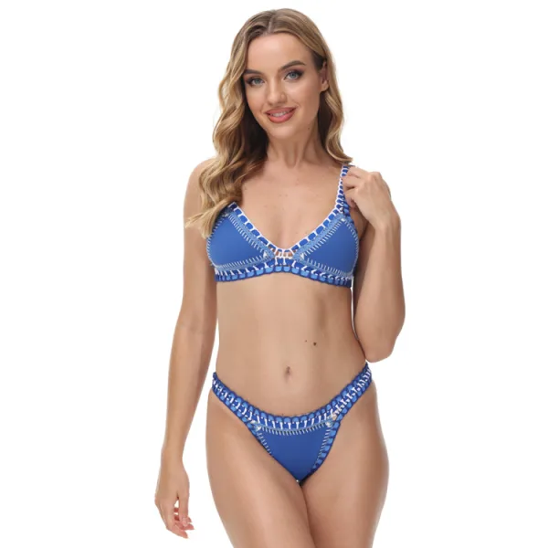 Coastal Hook-and-Eye Bikini Set