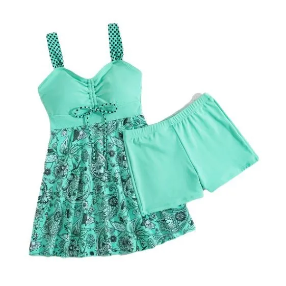 Classic Skirted Bikini Set with High-Elasticity Fit