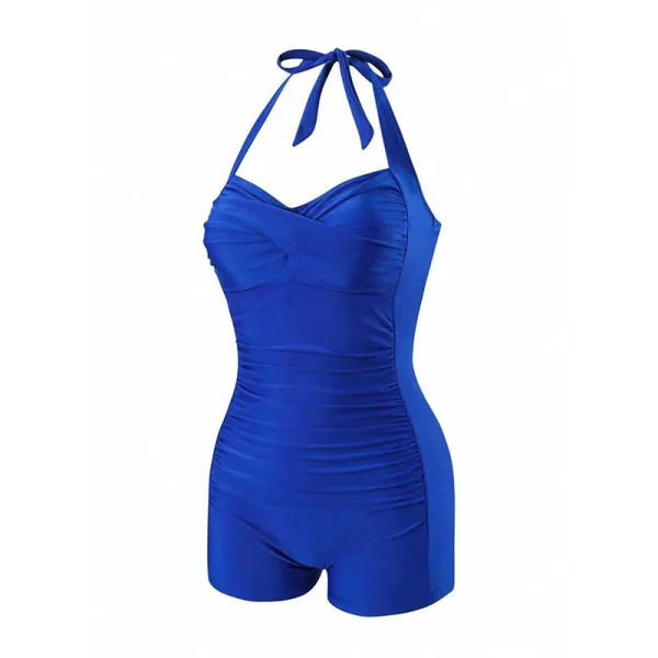 Lace-Up One-Piece Swimsuit