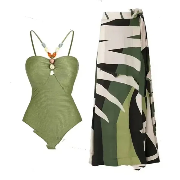 Minimalist Solid Bikini Set with High-Waist Coverage