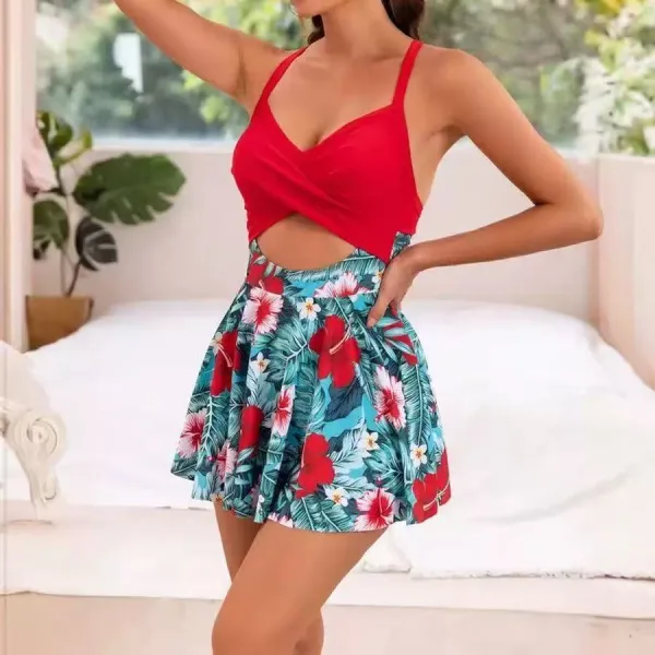 Strap-Detail Backless One-Piece Swimsuit