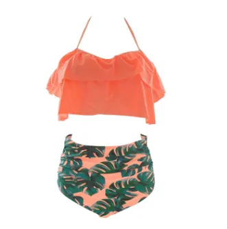 High-Waist Printed Bikini Set