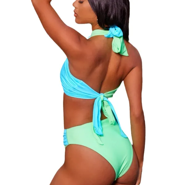 Cross-Lace High-Waist Bikini Set