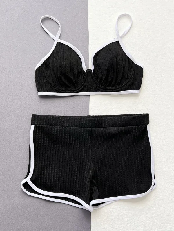 Minimalist Solid Bikini Set