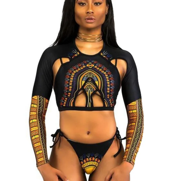 Luna Printed Bandage Bikini Set
