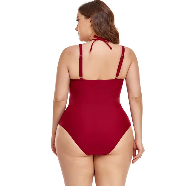 Classic Solid One-Piece Swimsuit