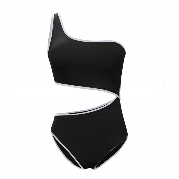 One-Shoulder Cut-Out One-Piece Swimsuit