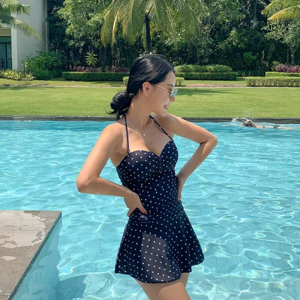 Polka Dot Halter Bikini Set