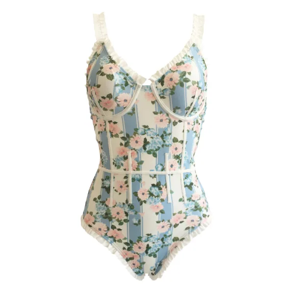 Floral Print One-Piece Swimsuit