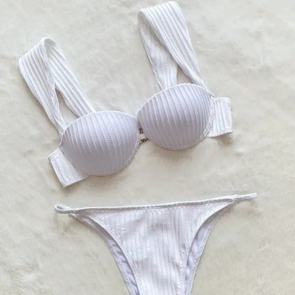 Minimalist Solid Bikini Set