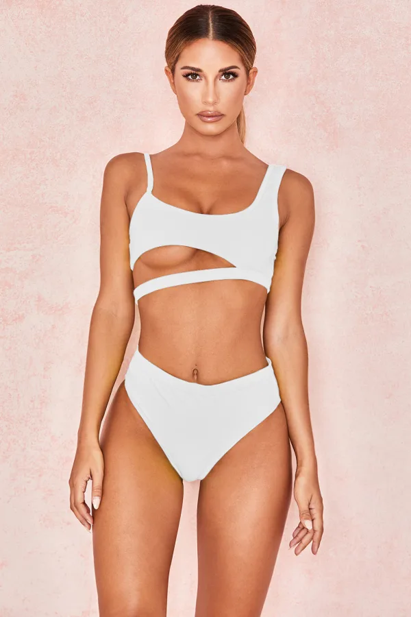 Classic Solid Two-Piece Bikini Set