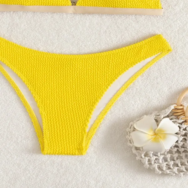 Sun-Drenched Split Bikini Set in Yellow