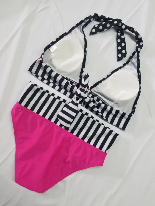 Polka Dot Halter Bikini Set