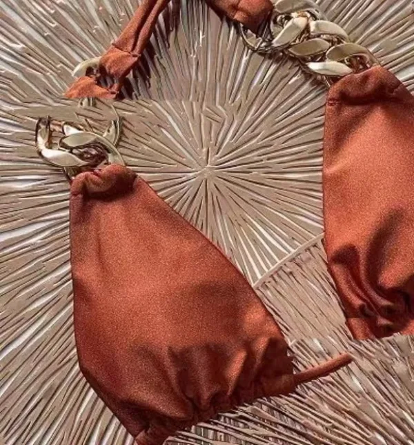 Tube-Top Ring Detail Bikini Set