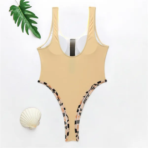 Minimalist One-Piece Swimsuit in Nude