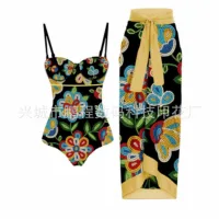 Y Printed Black Suit