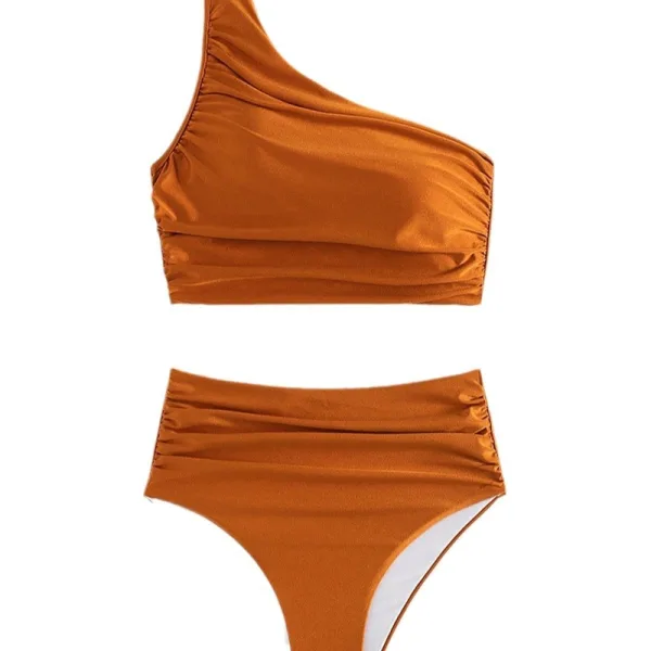 One-Shoulder Bikini Set with Open Back Detail