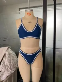 Blue And White Bikini