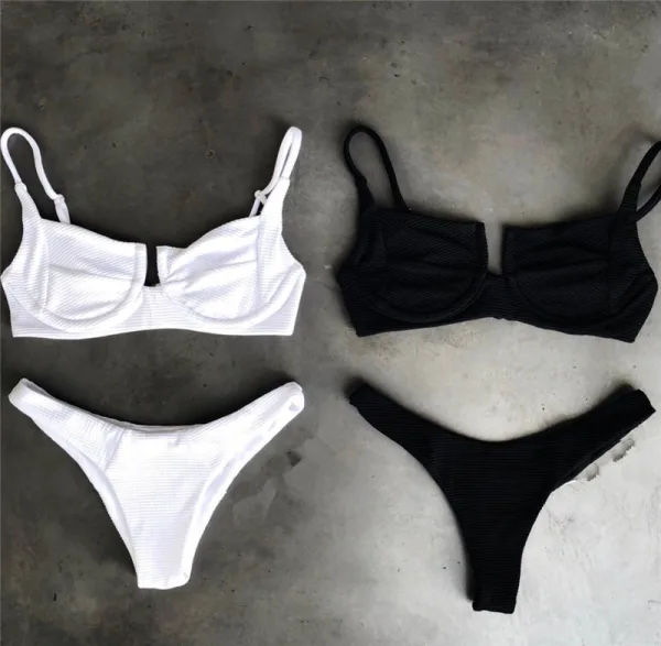 Solid Underwire Bikini Set