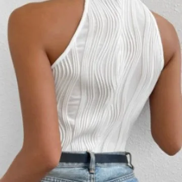 Luna Backless High-Waist One-Piece Swimsuit