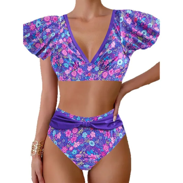 Essential Solid Bikini Set in Purple