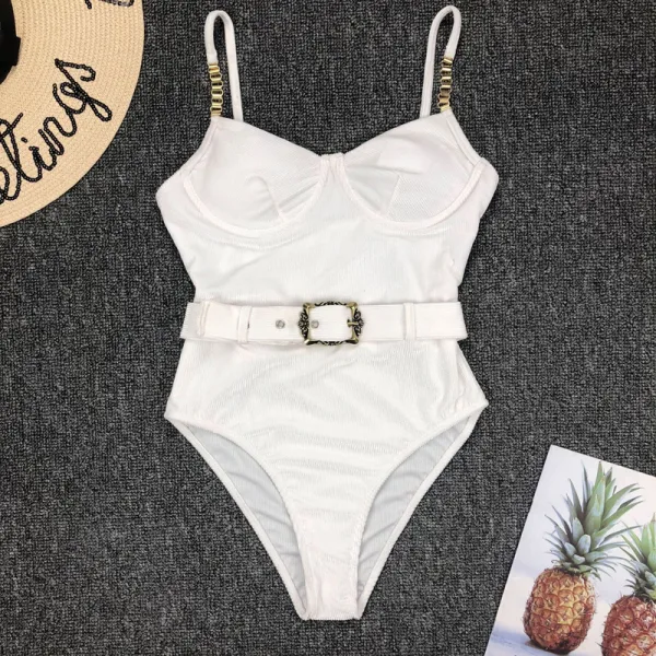 Astra Chain-Strap Bikini with Waist Detail