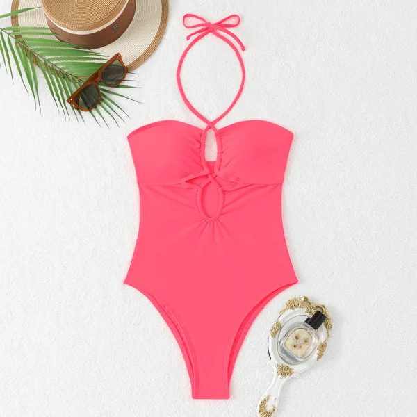 Halter Cut-Out One-Piece Swimsuit