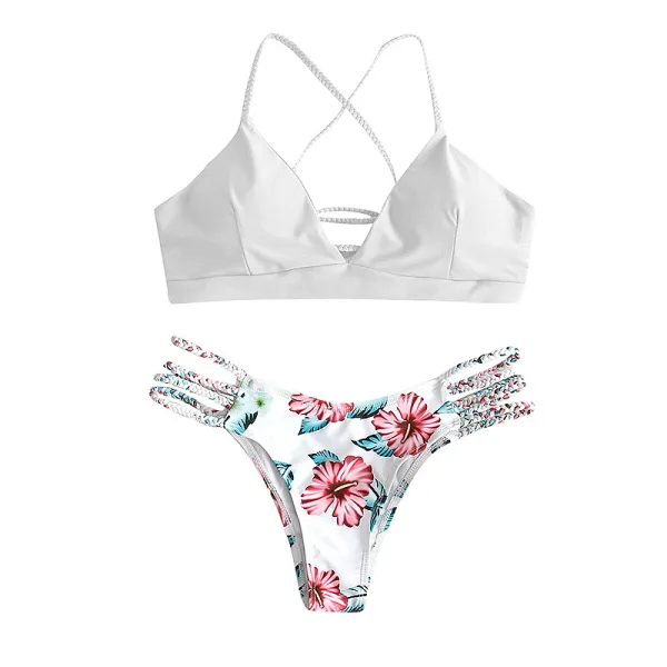 Solid Colour Minimalist Bikini Set