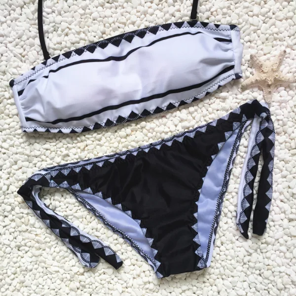 Strapless Tie-Side Bikini Set