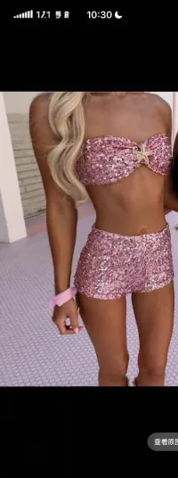 Pink Bra Shorts Suit