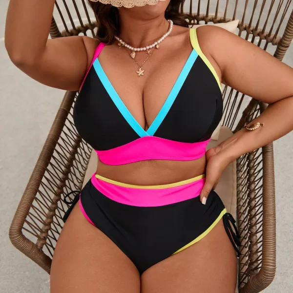 Panelled Bikini Set with Supportive Padding