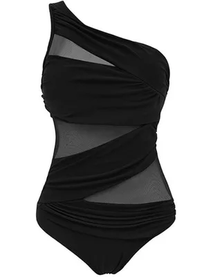 Classic Solid One-Piece Swimsuit