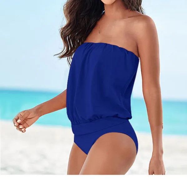 Minimalist Strapless One-Piece Swimsuit