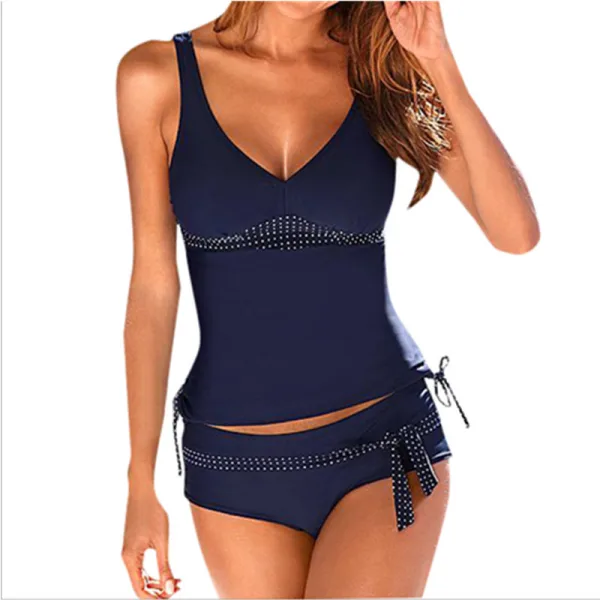 Classic Split Bikini Set with Supportive Bust Cups