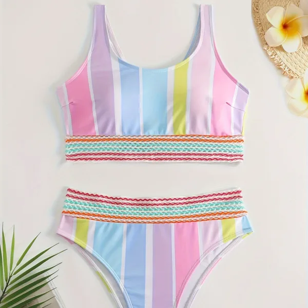 Coastal Stripe Bikini Set in Classic Nautical