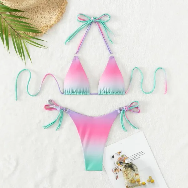 Gradient Two-Piece Bikini Set