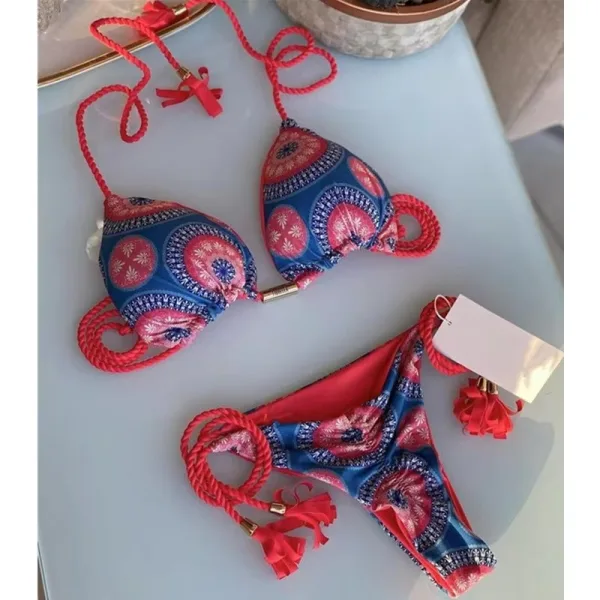 Seaside Crochet Knit Bikini Set