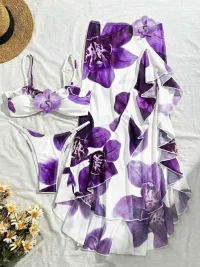 White Purple Flower