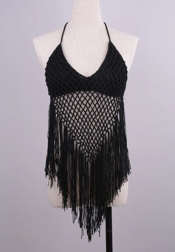 Coastal Crochet Tassel Bikini Set