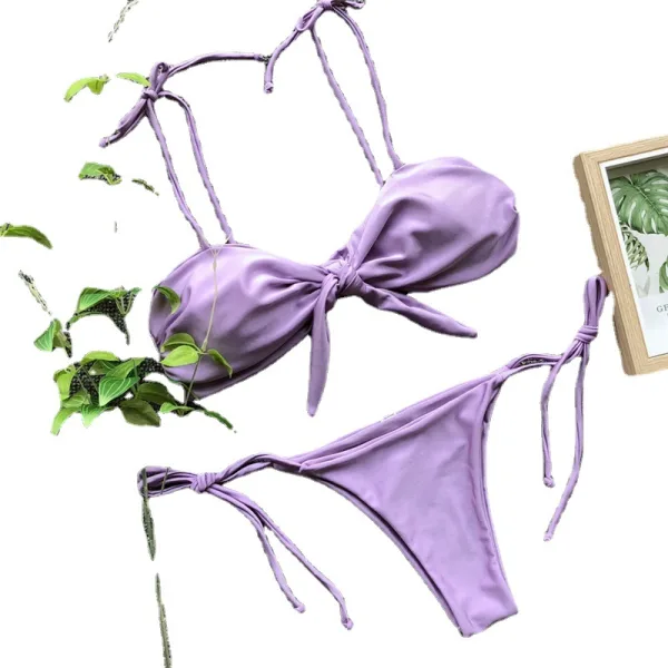 Aura Striped Bandage Bikini Set