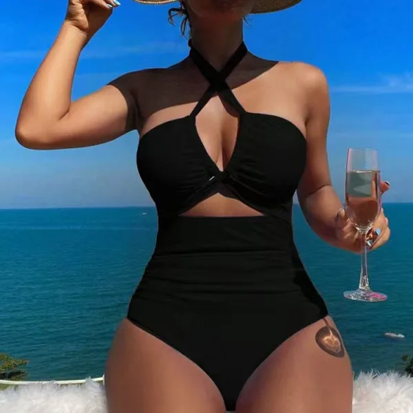 Classic High-Waist One-Piece Swimsuit