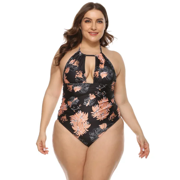 Abstract Print One-Piece Swimsuit
